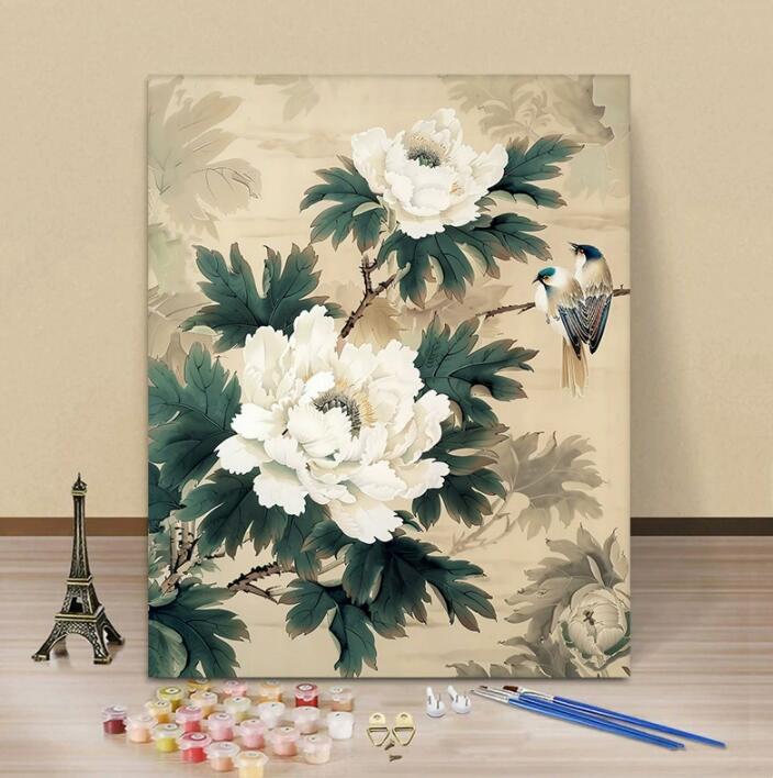 【10%OFFクーポン配布中 】 数字油絵 絵画 母の日 父の日 40*50cm インテリア 油絵 セット 油絵風 壁掛け 数字 塗り絵 塗り絵 キット セット...