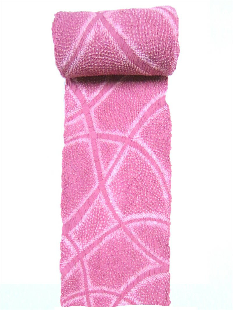 有松絞り 絞り浴衣反物 ツユシバ柄・紫ピンク地・No.937