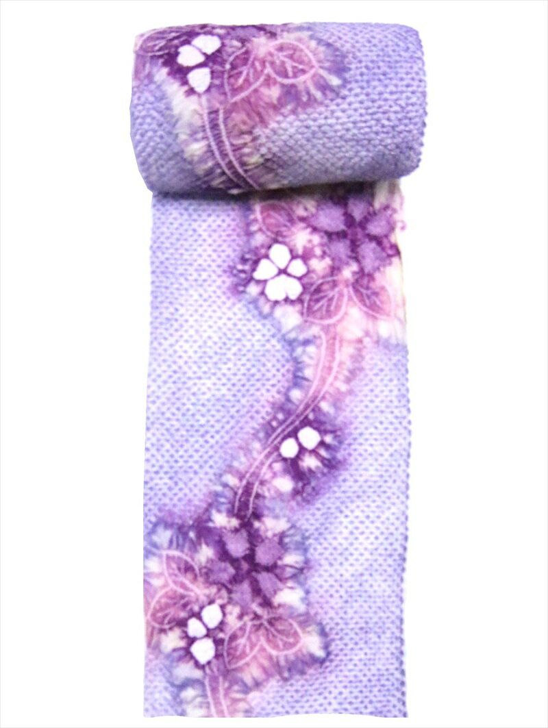 有松絞り 絞り浴衣反物 サクラ柄・うす紫地・No.967