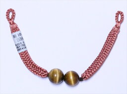 女物 羽織り紐 hh-29 天然石付き 鉛丹色