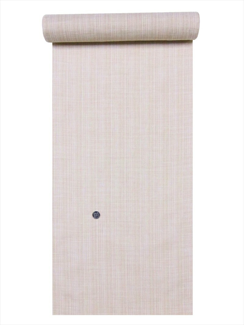 綿紬 ゆかた 反物 No.63 ベージュ地・シマ柄