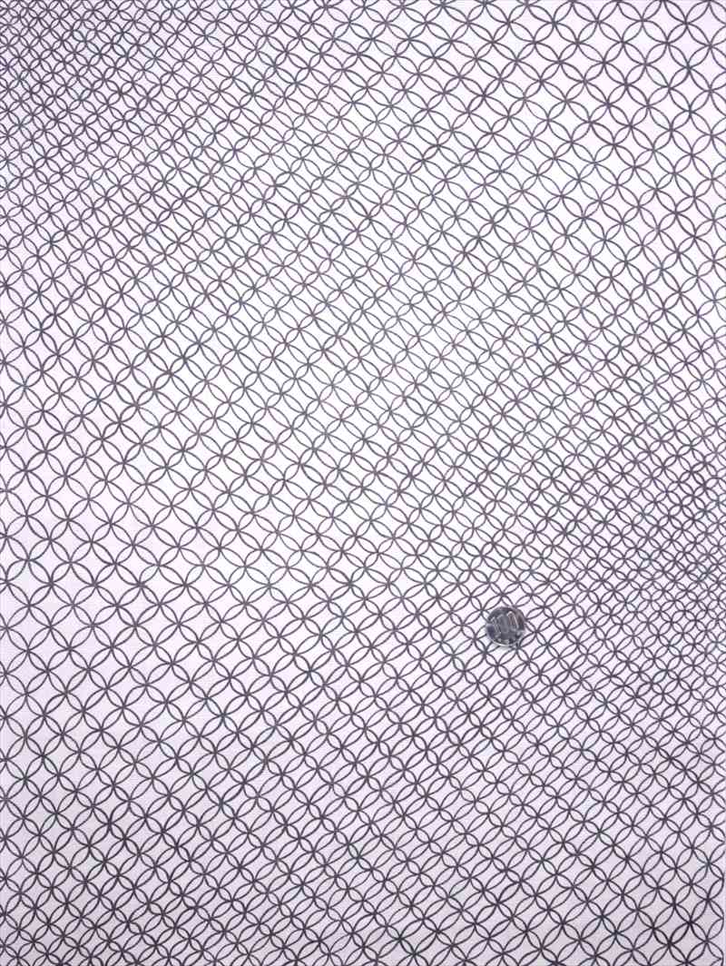 浴衣生地 反物 メンズ　No.630七宝柄・オフホワイト地