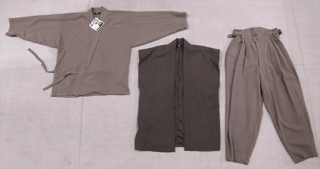 着物スーツ「門」(G-6)　 茶色地・一杢・Мサイズ