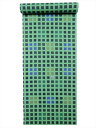 【訳あり】子供ゆかた反物(5.7m) 緑地・井桁柄・No.799