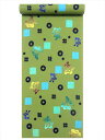 【訳あり】子供ゆかた反物(5.7m) 草色地・野球柄・No.798