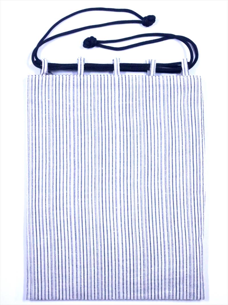 メンズ 信玄袋 合切袋 巾着袋 sb-75 白地 シマ柄