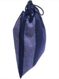 メンズ 信玄袋 合切袋 巾着袋 浴衣バッグ sb-79 矢鱈縞柄・黒・灰・紫地