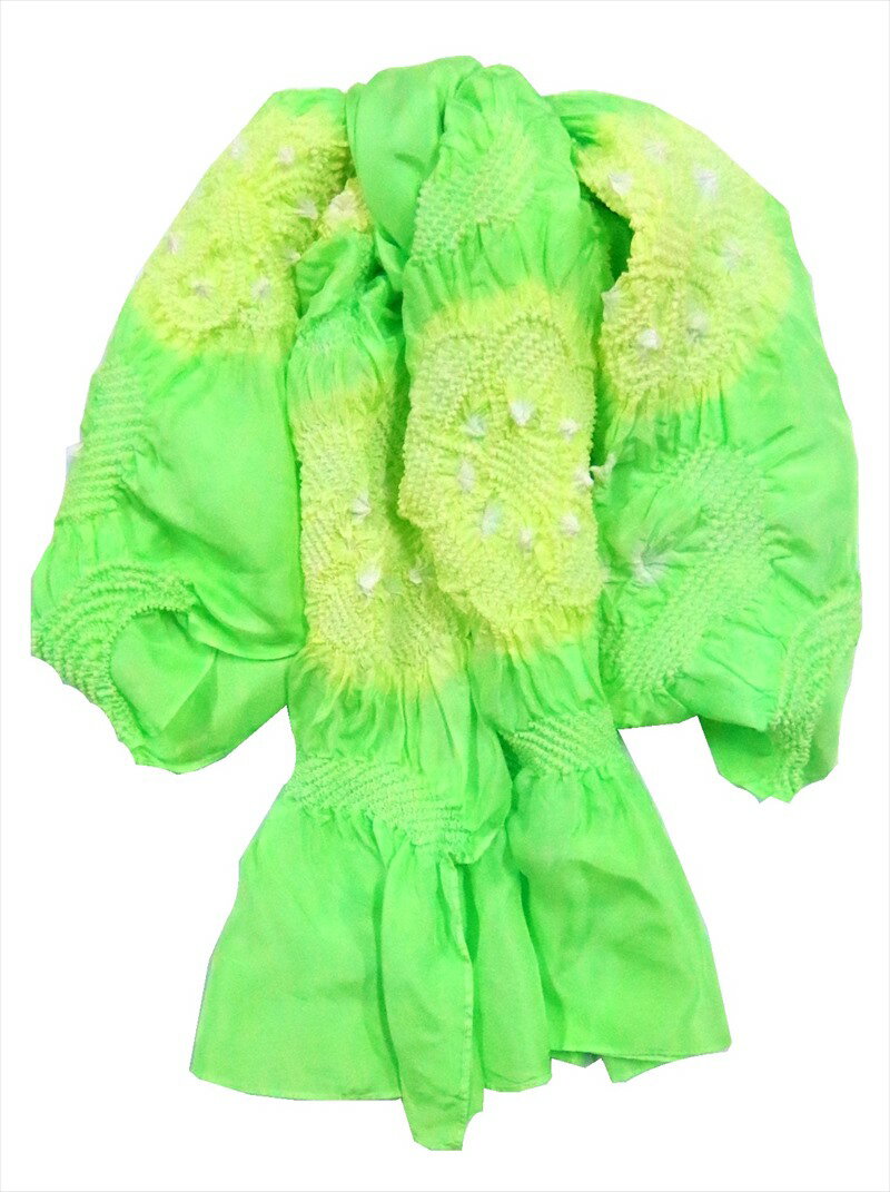 子供 ゆかた帯 兵児帯 No.32 グリーン地(3.2m)