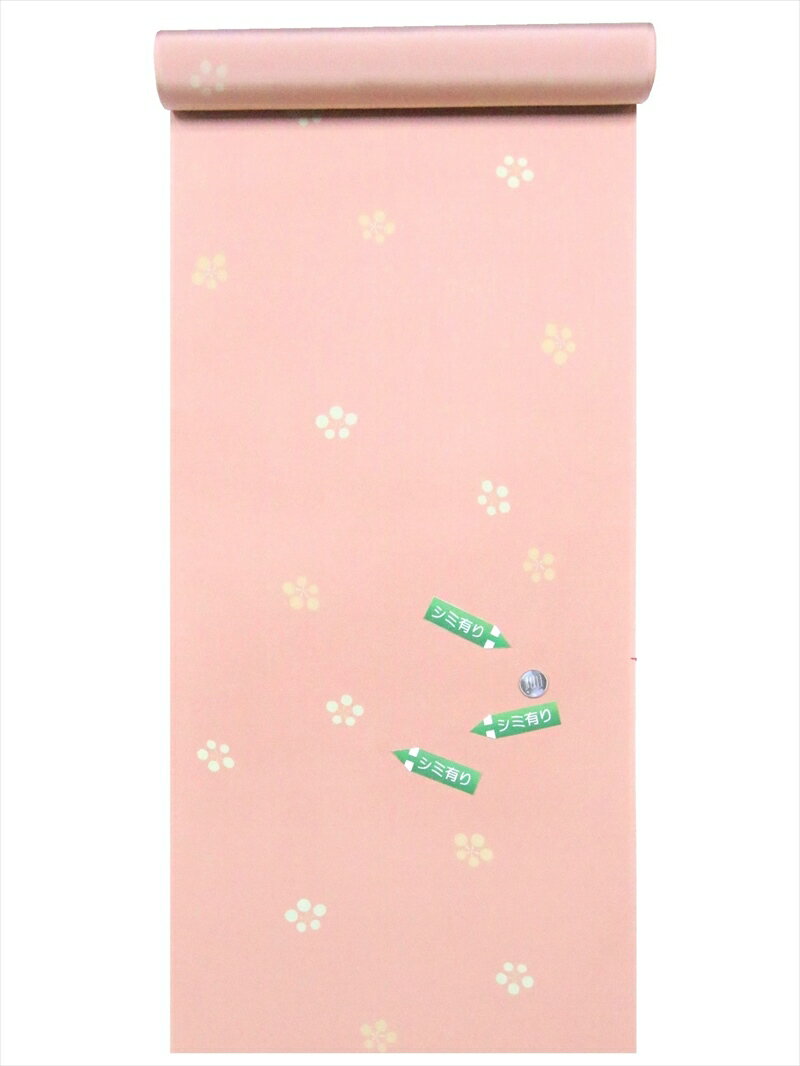 羽裏(6m)【訳あり】・hu-25　　梅鉢柄・うすピンク地