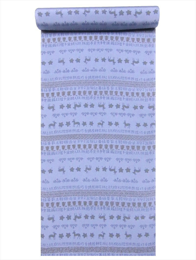 肩裏・羽裏 hu-42 鹿柄・ブルーグレー地