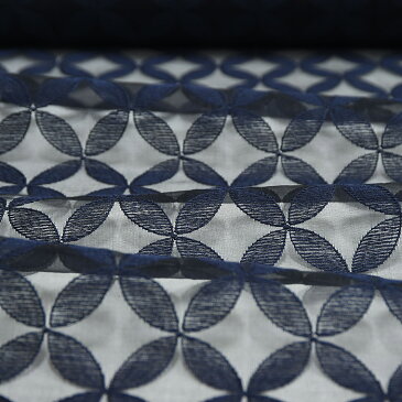 <夏物SALE10%オフ>シルクオーガンジー レース 刺繍 正絹 反物 着尺 羽織 コート 紺 無地 S M L 小さいサイズから大きいサイズまで お仕立て 春〜秋口までのお出かけに うす羽織 軽い おしゃれ レディース 有松絞り浴衣専門店