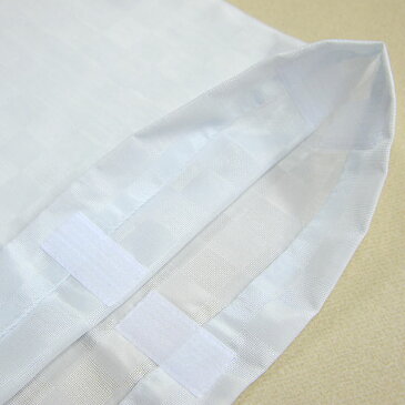 【単衣〜夏用 1尺4寸(長尺) 洗える】うそつき 襦袢(うそつきスリップ)替え袖 市松 紗 ブルー | 長襦袢を着ているように つゆくさのうそつきスリップ 大うそつき長襦袢専用 替え 袖 うそつき袖 〔ポリエステル100%〕マジックテープ付〔メール便対象〕