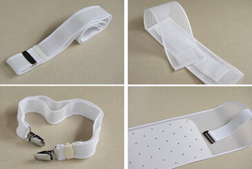 〔アウトレットSALE 5500〕※お取り扱い終了※浴衣 メッシュ 着付け小物 セット 【ゆかたスリップ 伊達〆(伊達締め) 腰紐 着物ベルト 帯板(前板)】 5点セット 白 つゆくさ