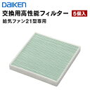 SB0499-K11 在庫品 ダイケン 交換用高性能フィルター 給気ファン21型専用 5個入 DAIKEN 大建工業 返品・交換不可