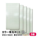 条件付き送料無料 【5枚】有孔ボード 白 ホワイト UKB-R4P2-5S【厚さ4mm×910mm×1820 mm/5φ-25P 5ミリ穴 25ピッチ】パンチン...