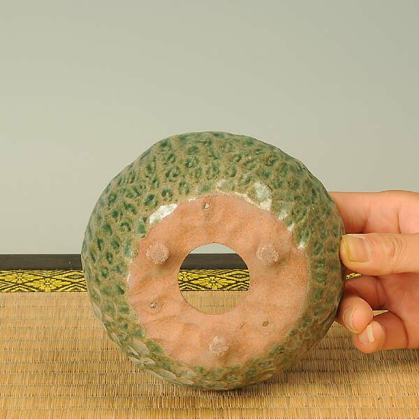 鉢：瀬戸焼鉢(緑色)　12cm*資材