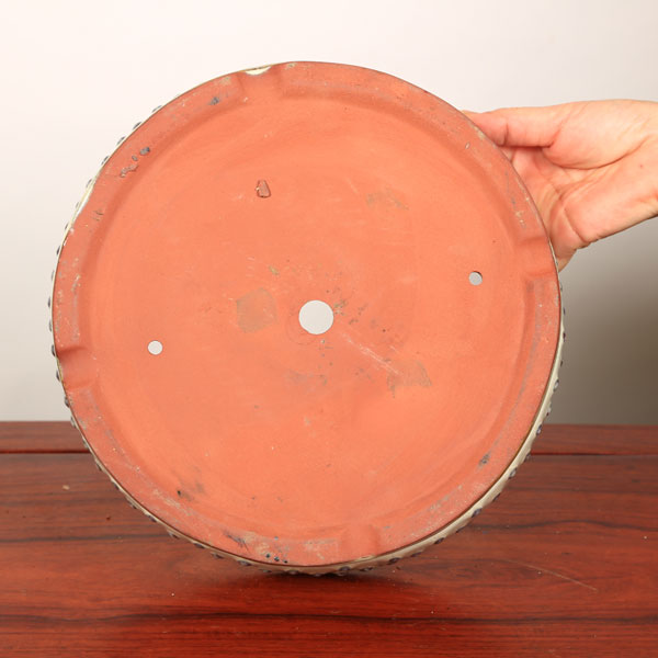 鉢：中国製太鼓丸鉢　白　27cm*資材