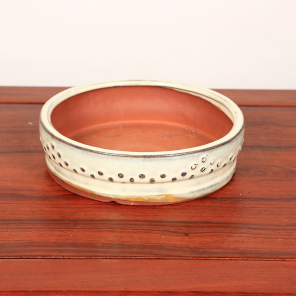 鉢：中国製太鼓丸鉢　白　19cm*資材