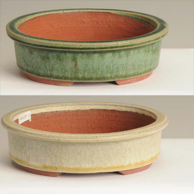鉢：燿山　楕円エン付鉢　18.2cm*資材