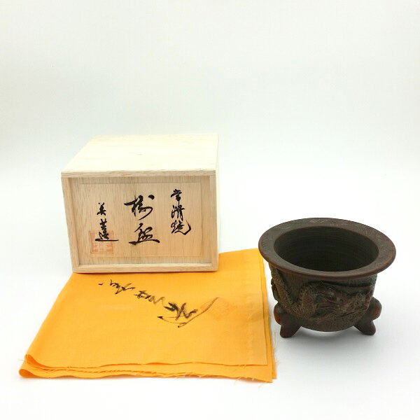 Rakuten - 鉢：美芸（常滑）富貴蘭鉢龍巻　木箱入り　10.5cm【現】*資材