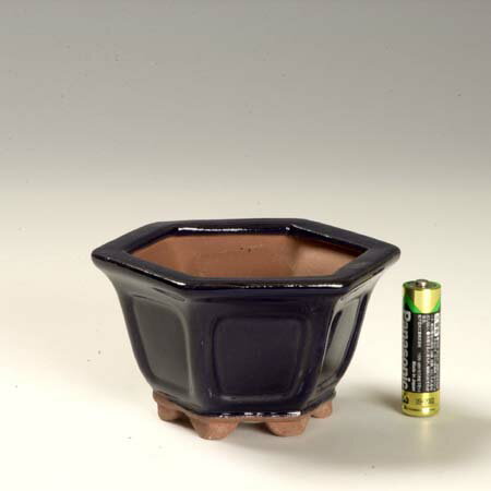 鉢：中国六角鉢　11cm　p15-7*資材
