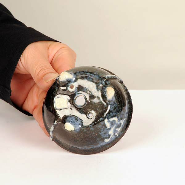 現代小鉢：平安虹泉　足付丸鉢　8cm【現】*資材