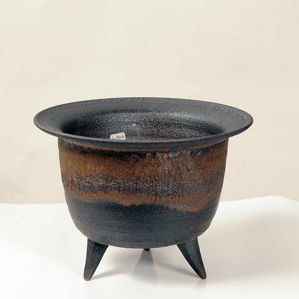 鉢：信楽焼 金彩高足付鉢（大）かみ山陶器*資材