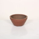 盆栽小鉢:美芸(常滑)丸中深上下鋲打鉢 7.5cm*資材