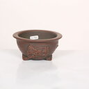盆栽小鉢:美芸(常滑)丸エン付三面龍鉢 11.4cm*資材