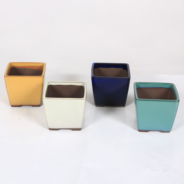 鉢：国産正方鉢　3号　8.5cm*資材