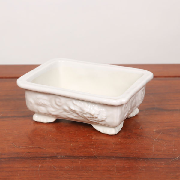 Rakuten - 鉢：禎山　白磁長方鉢　12.4cm*資材