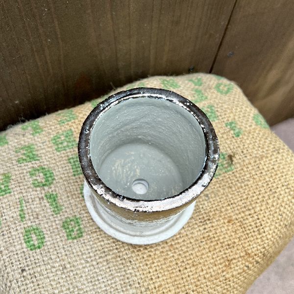 雑貨 資材：テラコッタ鉢　ツートンXS*9.5cm 受皿付　ブロンズ　植替え