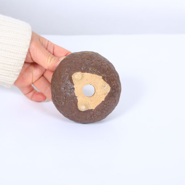 鉢：信楽焼鉄イラボつぼみ型鉢　3号*資材