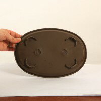 盆栽受け皿：足付楕円型　9.5号*資材