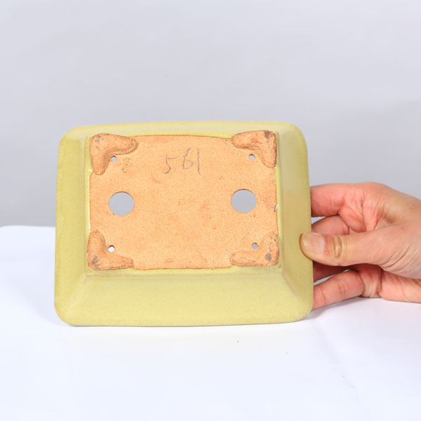 鉢：服部　縁付き長方そり鉢　16.2cm【現品】*　資材