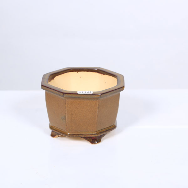 常滑作家：英明（燿山）　足付八角鉢　12.0cm【現品】