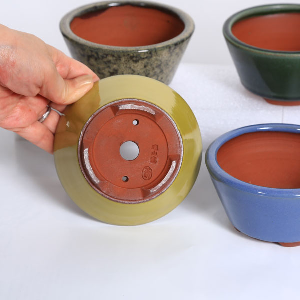 現代小鉢：燿山(英明)丸鉢　3.5号*資材