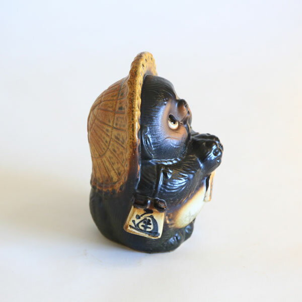 置物：信楽焼き　お願い狸　5号*資材