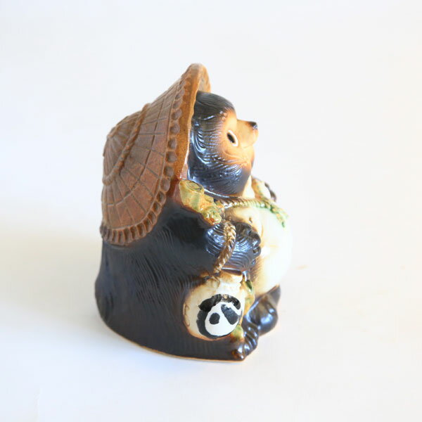 置物：信楽焼き　福々狸　5号*資材