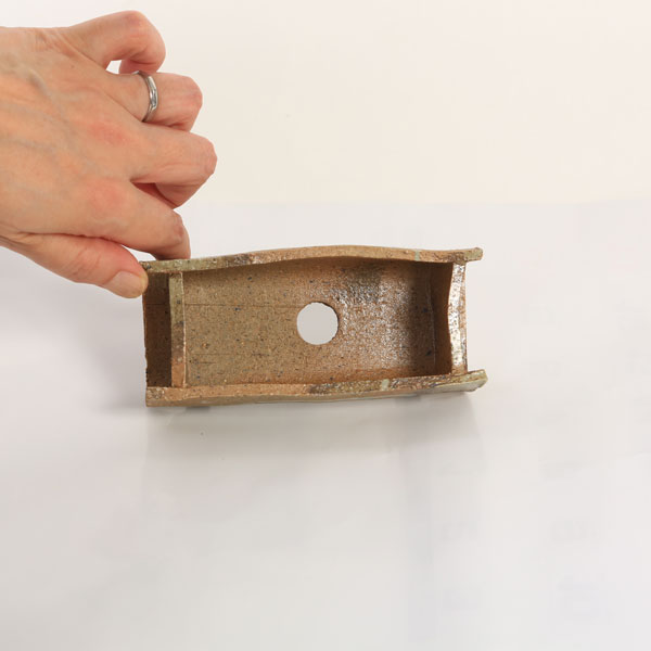 現代小鉢：柴勝　筒形鉢（茶色）　13.2cm*資材