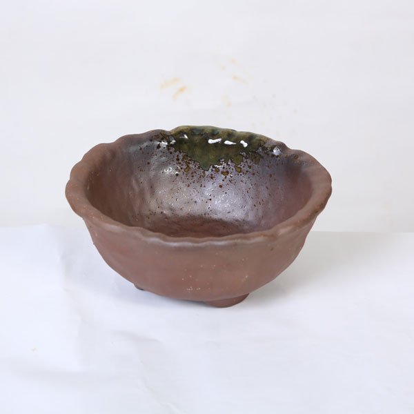 鉢：瀬戸焼三彩浅鉢　17cm*資材