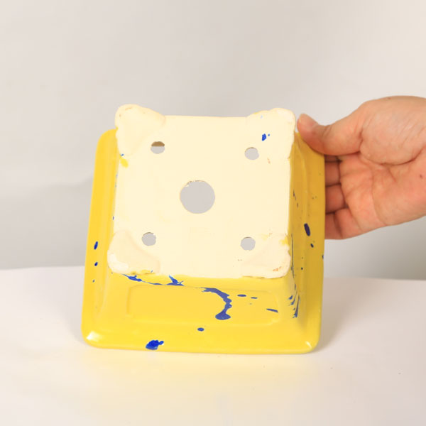 現代小鉢：柴勝　足付正方鉢【現品】*shibakatu　14.8cm