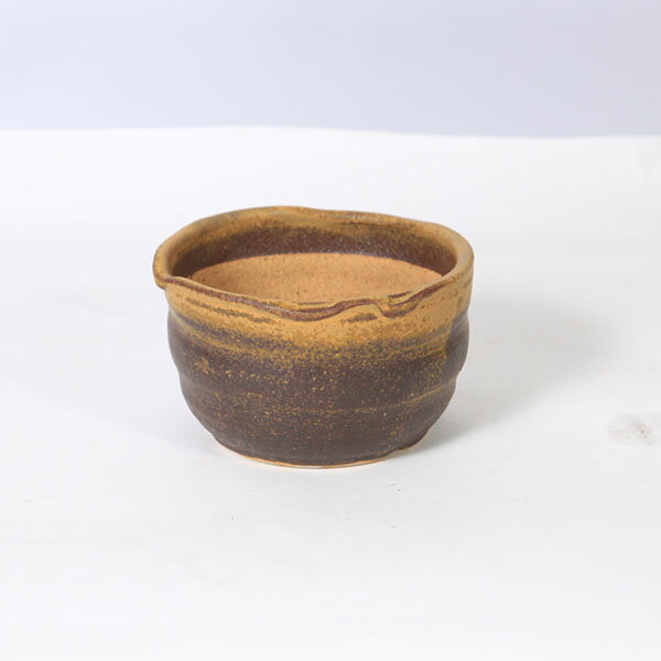 鉢：信楽焼　中深鉄釉鉢　5号