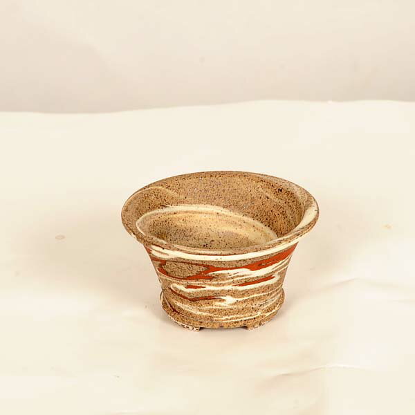 鉢：瀬戸焼濃色模様丸鉢　【青香】2.5号*seika資材