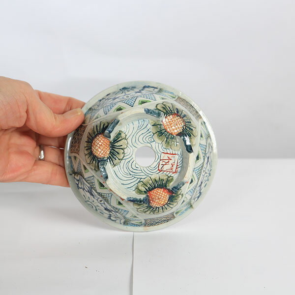 現代小鉢：本田影雪　縁付足付丸鉢　11.4cm【現品】*eisetu