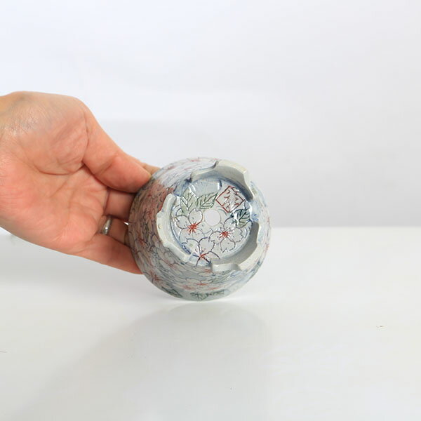 現代小鉢：本田影雪　足付ケンガイ丸鉢　8.1cm【現品】*eisetu