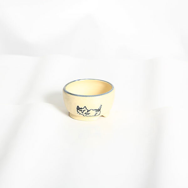 現代小鉢：祥石(二代目)ゆうき　切足丸鉢*　6.2cm【現品】shoseki