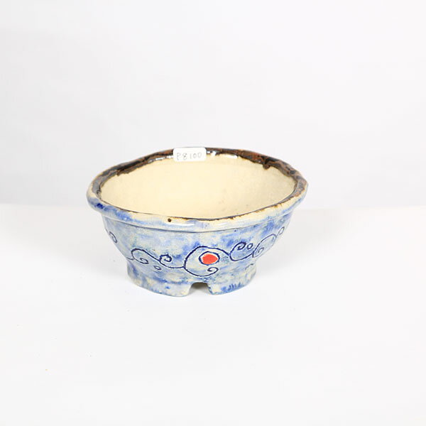現代小鉢：越前文山(てるみ)丸鉢　12.8cm【現品】*bunzan