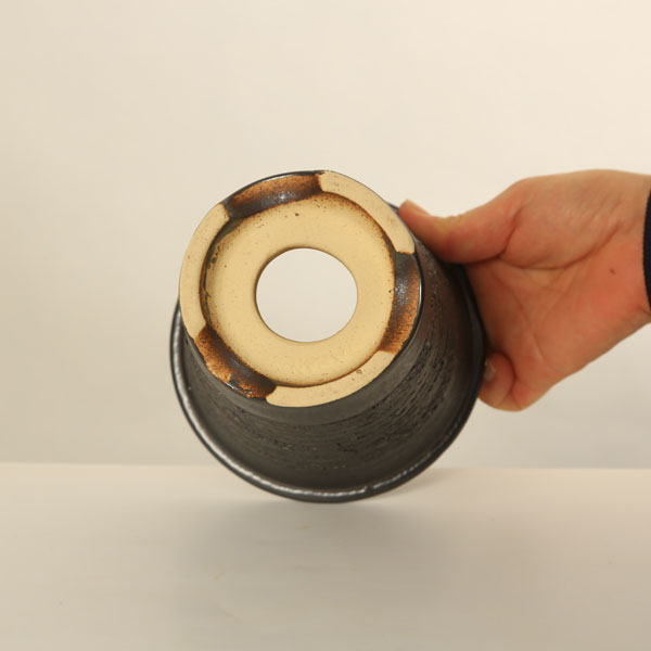 鉢：信楽焼イブシ松皮鉢　4.5号　かみ山陶器*資材