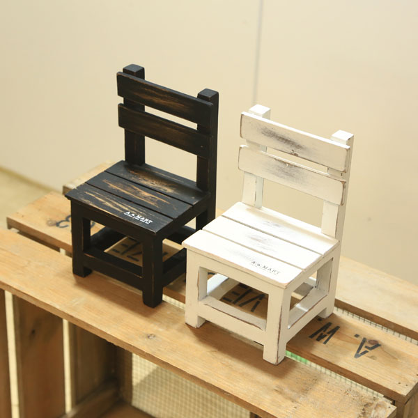 雑貨　置物　インテリア　オブジェ　花台：ミニチェアー*資材